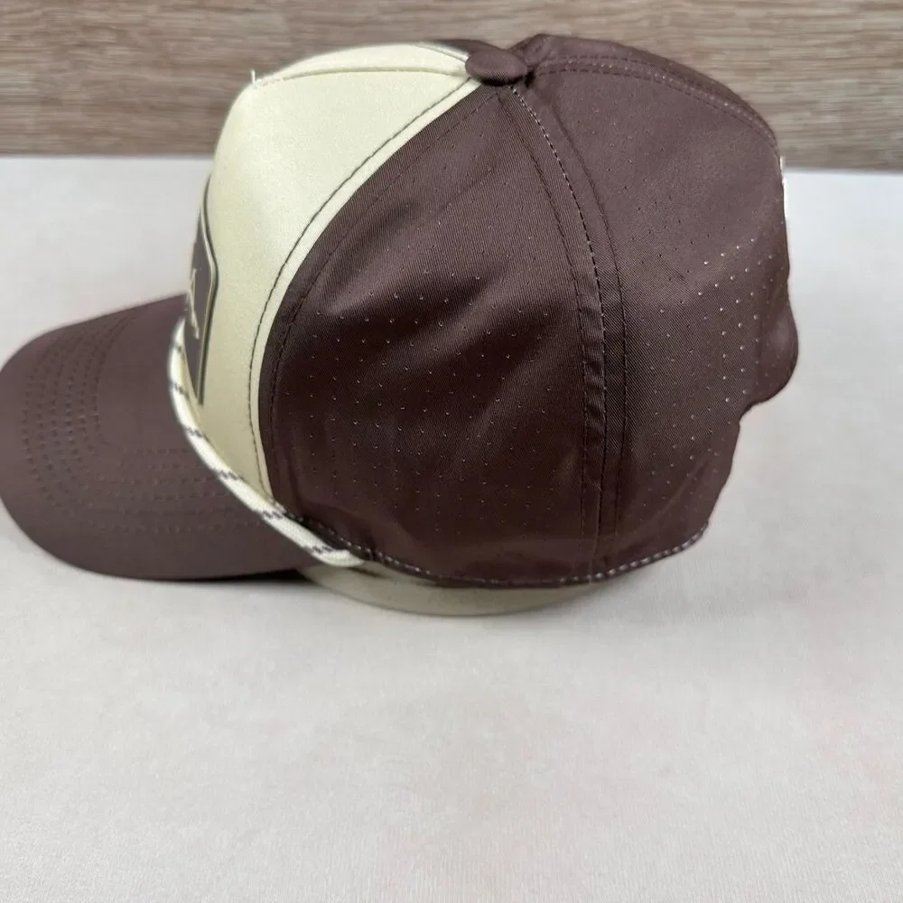 Vavia Easy Go Hat Viking Motorsports Brown Cream Rope Trucker Cap Snapback
